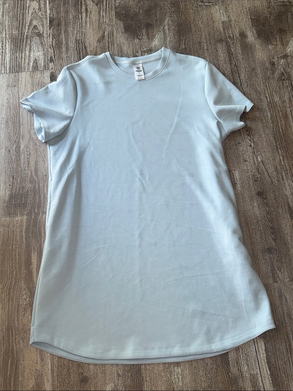 Classic Crewneck Light Blue Women's T-Shirt Dress